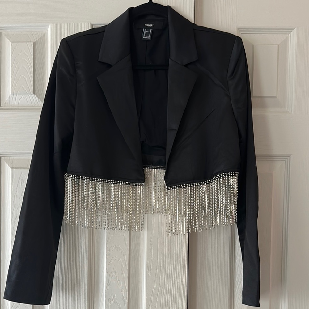 Black Fringe Jacket